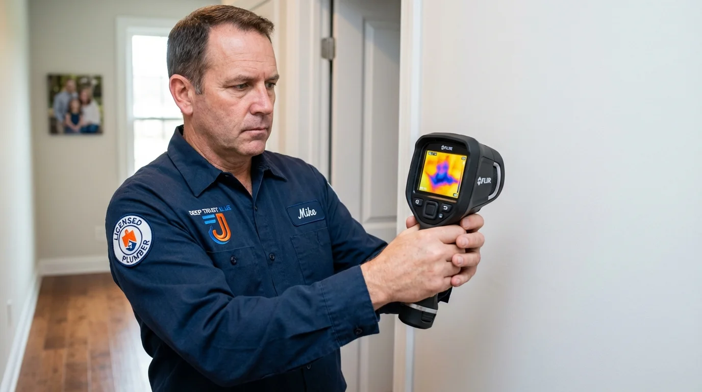 Thermal imaging leak detection by Johns Plumbing LLC in Inwood